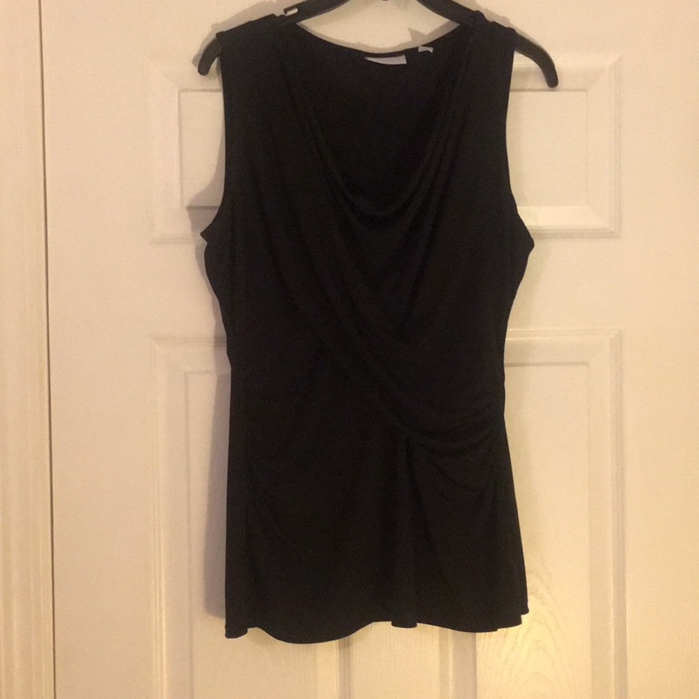 Black with VERY flattering draping